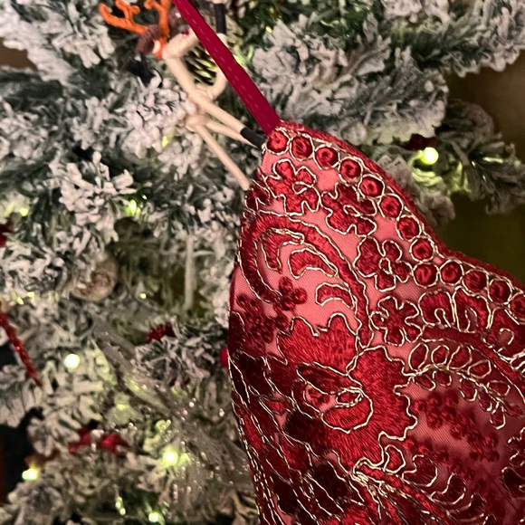 NWT- RED & GOLD SZ:L EMBROIDERED MIDI DRESS by AZBRO - Picture 3 of 14